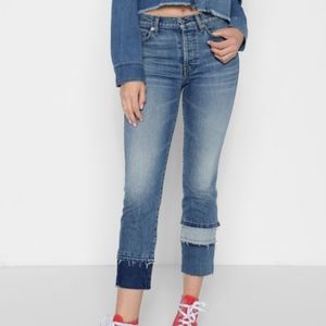 7 For All Mankind Edie Multi Fray Cuff Jeans